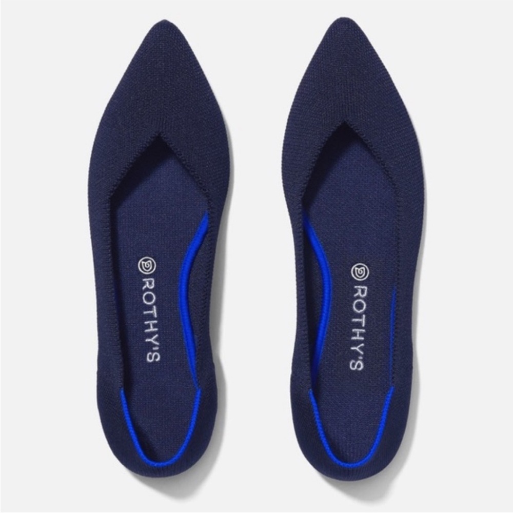 Rothy's Deep Blue (Maritime) Pointed Flats